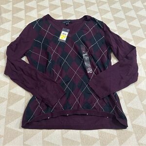 Tommy Hilfiger
Women's Cotton Argyle V-Neck Sweater